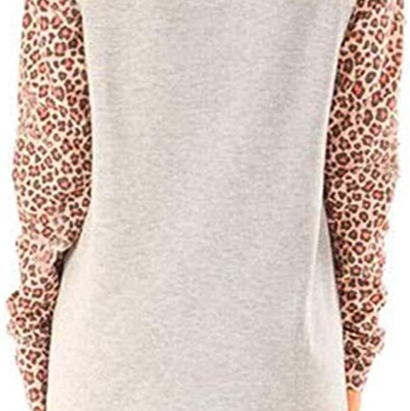 Leopard print cowl,neck sweatshirt - Picture 5 of 10